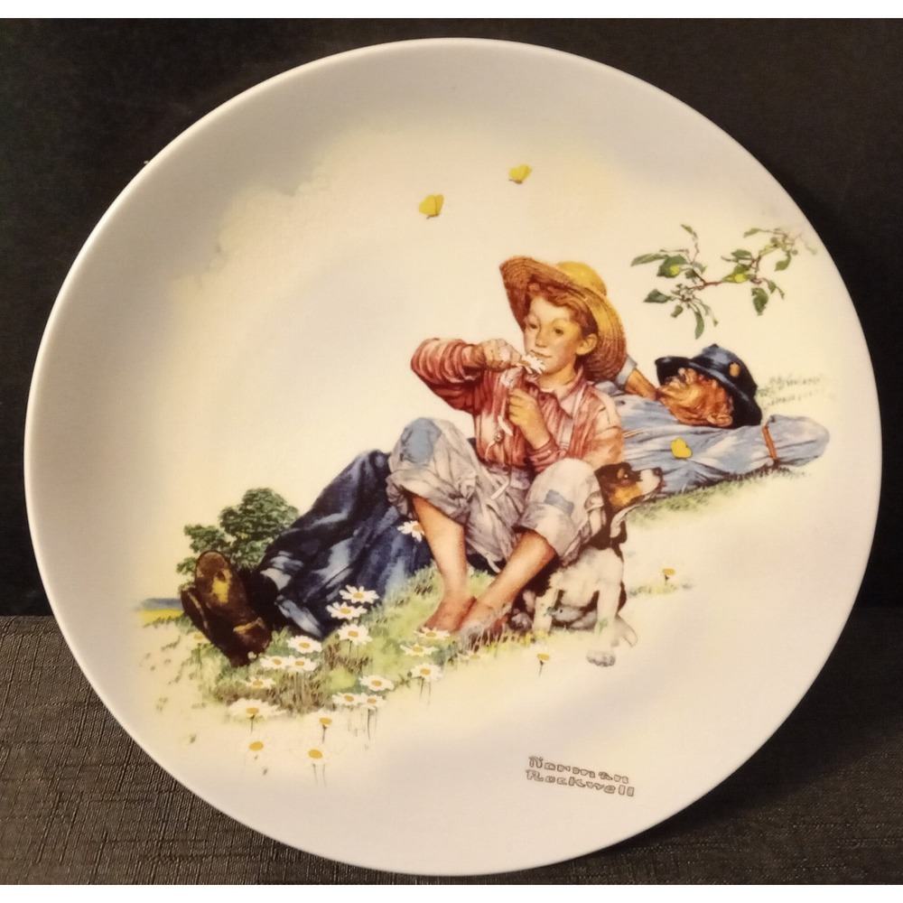 Norman Rockwell Summer Daze Collector Plate Knowles 2006 Numbered 6432 A 8.5in